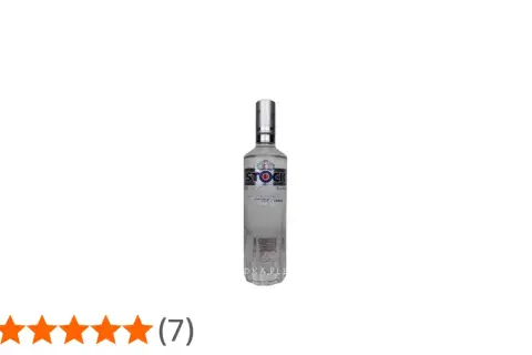 Butelka wódki Stock Prestige, symbol luksusu i doskonałego smaku, z oceną 5.0.