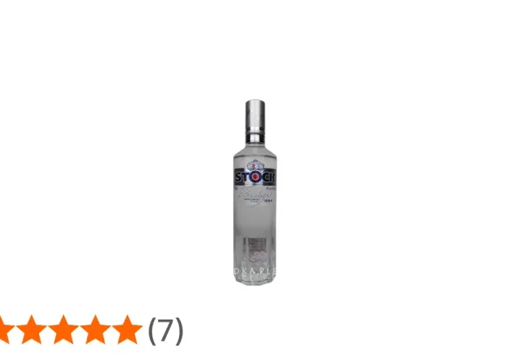 Butelka wódki Stock Prestige, symbol luksusu i doskonałego smaku, z oceną 5.0.