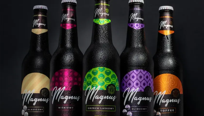 Pięć butelek piwa Magnus: klasyczne, wiśniowe, orzech laskowy, śliwkowe i toffee. Sprawdź atrakcyjną corona piwo cena!