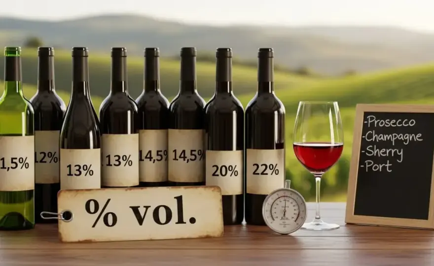 Ile procent ma wino? Sprawdź moc różnych typów!