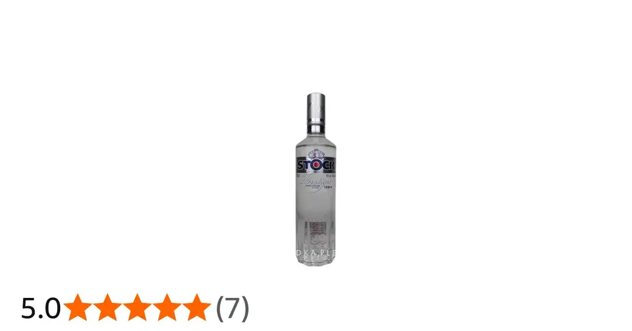 Butelka wódki Stock Prestige, symbol luksusu i doskonałego smaku, z oceną 5.0.