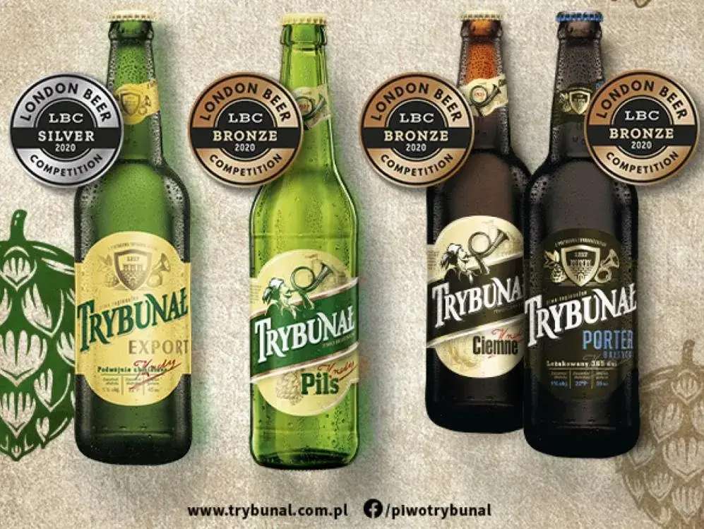 różne rodzaje piwa Trybunał butelki