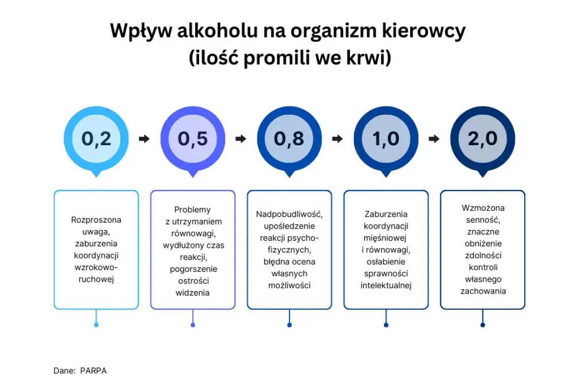 czynniki wpływające na poziom alkoholu we krwi infografika